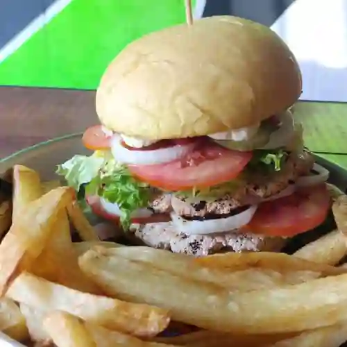 Clásica de NO pollo Burger